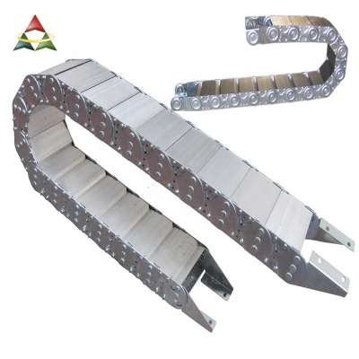 Closed Type Oil-proof Alloy steel Chain Cable Carrier for Foundry Machinery